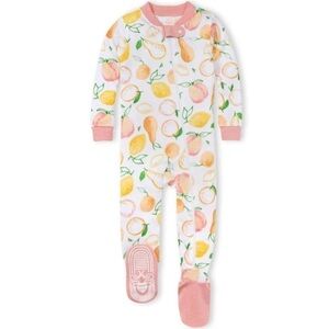Burt's Bees sweet & sour pajama footie NWT 18M